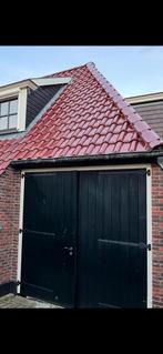 Openslaande schuur/garagedeuren met kozijn, Ophalen, Gebruikt, Buitendeur, Hout