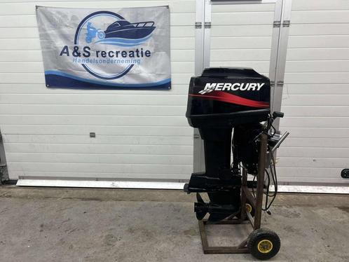 Mercury 60 pk 2takt / Powertrim / Oil injection / Langstaart, Watersport en Boten, Buiten- en Binnenboordmotoren, Gebruikt, Benzine