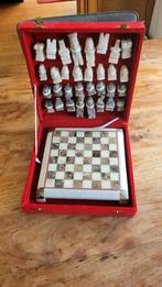 Marmeren schaakspel uit doos, Hobby en Vrije tijd, Gezelschapsspellen | Bordspellen, Een of twee spelers, Ophalen of Verzenden