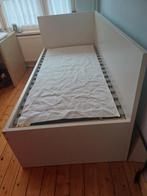 Eenpersoonsbed met lattenbodem, Huis en Inrichting, Slaapkamer | Bedden, Ophalen, 90 cm, Eenpersoons, Wit