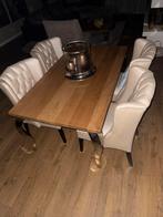 @@ mooie rofra eetkamertafel met chromen opium poten 100x180, Huis en Inrichting, Tafels | Eettafels, Zo goed als nieuw, Vijf personen of meer