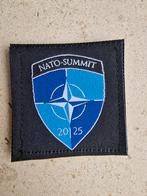 5x5 Borstembleem Nato Summit 2025/Navo Top, Ophalen, Landmacht, Nederland, Embleem of Badge