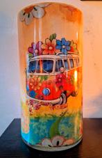 Retro Vaas met VW Busjes - Handmade, Ophalen of Verzenden