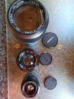 3 lenzen, waaronder 1 telelens en een minolta flitser, Ophalen of Verzenden, Telelens