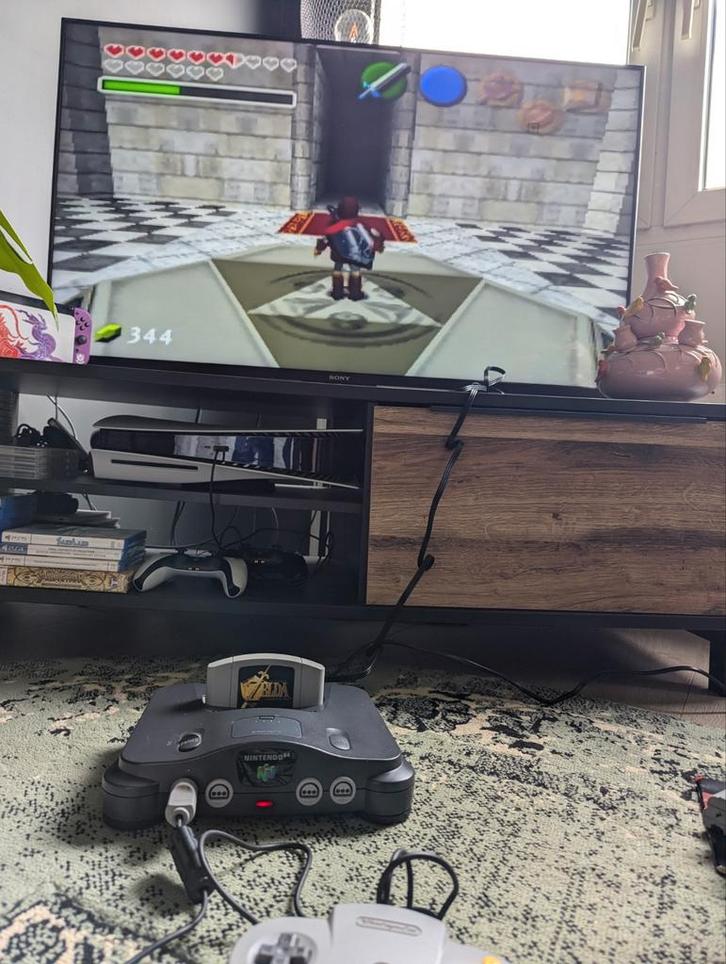 Nintendo 64 Compleet met Zelda en expansion pack, Spelcomputers en Games, Spelcomputers | Nintendo 64, Gebruikt, Met 1 controller