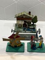 vintage blikken speelgoed set trein thema jaren ’30–’50, Antiek en Kunst, Verzenden