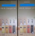 Olieflessen - Oliefles Glas-4 Delige Set - Met Schenktuit, Ophalen of Verzenden, Nieuw