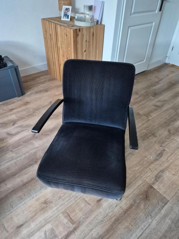 Dykmyer De Zwaan Buisframe Fauteuil zwart, Huis en Inrichting, Stoelen, Gebruikt, Eén, Stof, Zwart, Ophalen