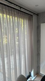 Vitrages 2 delen, Huis en Inrichting, Stoffering | Gordijnen en Lamellen, Ophalen of Verzenden, Zo goed als nieuw, Grijs, 200 cm of meer