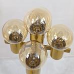 Design zweeds jaren 60 messing vloerlamp modern, Huis en Inrichting, Lampen | Vloerlampen, Ophalen, Gebruikt, Glas, 100 tot 150 cm