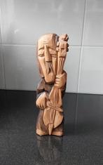 Houtsnijwerk muzikaal 23cm hoog., Antiek en Kunst, Kunst | Beelden en Houtsnijwerken, Ophalen of Verzenden