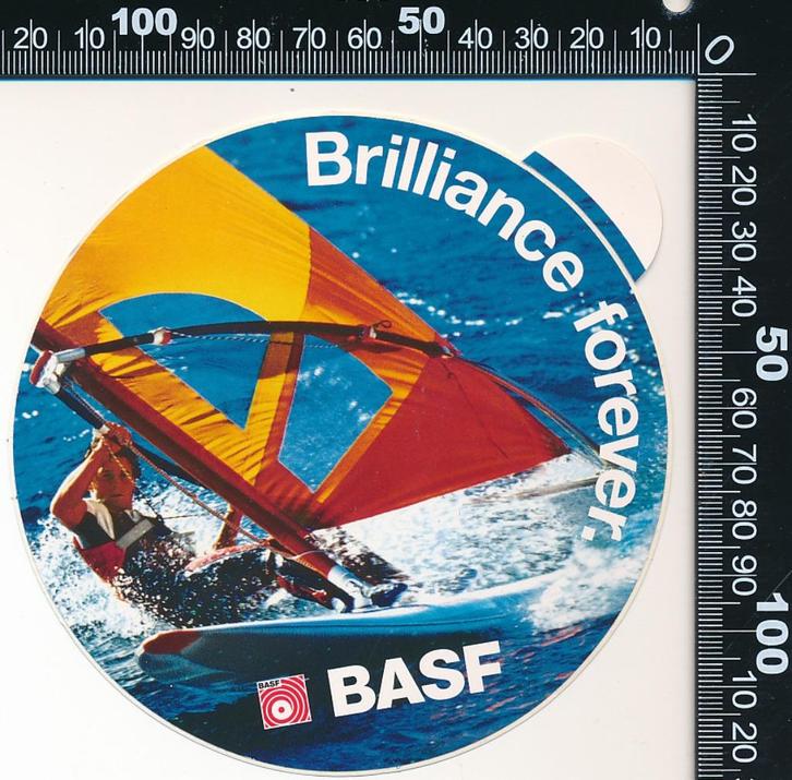 Sticker: BASF - Brilliance forever, Verzamelen, Stickers, Zo goed als nieuw, Bedrijf of Vereniging, Ophalen of Verzenden