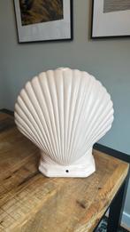 Vintage keramieken tafellamp in schelp hollywood regency, Ophalen of Verzenden, Zo goed als nieuw, Minder dan 50 cm