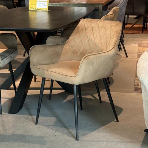 Armstoelen verlours stof taupe arm leuning  OUTLET WIJCHEN!!, Huis en Inrichting, Stoelen, Nieuw, Eén, Stof, Ophalen