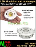 LED Chalet MINI Inbouwspot Plafondspot COB 3W warmwit - M10, LEDinbouwspot, Led, Metaal of Aluminium, Nieuw