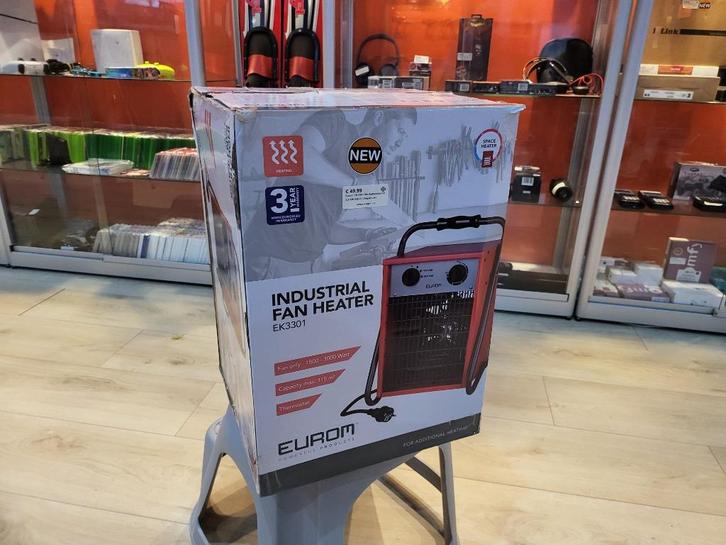 Eurom EK 3301 Werkplaatskachel 3,3 KW 230 V | Ongebruikt, Doe-het-zelf en Verbouw, Verwarming en Radiatoren, Nieuw, Kachel, 30 tot 80 cm
