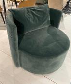 Fauteuil loveseat Circle stof groen blauw velours, Huis en Inrichting, Fauteuils, Ophalen, Nieuw, 75 tot 100 cm, Stof