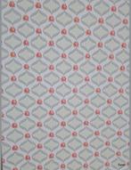 1722  tulpen behang roze grijs jaren 50 stijl vintage  swiet, Verzenden, Roze