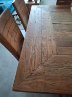 Massieve Teak Eettafel Shazz - Old Inn Wonen 150x150, Huis en Inrichting, Tafels | Eettafels, Ophalen, 150 tot 200 cm, Zo goed als nieuw