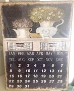 Metalen wandbord kalender vintage, Ophalen of Verzenden