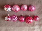 Kerst, roze serie, 9 stuks, Verzenden