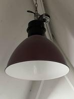 Industriële Hanglamp Bordeaux/Wit, Huis en Inrichting, Lampen | Hanglampen, Ophalen of Verzenden, Gebruikt, Metaal, Minder dan 50 cm