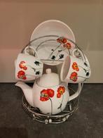 Siaki porseleinen servies klaproos, Ophalen of Verzenden, Gebruikt, Porselein, Overige stijlen