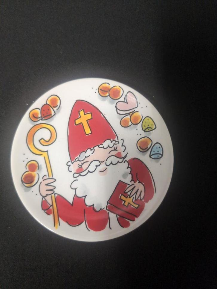 Blond Amsterdam Sinterklaas Bordje, Huis en Inrichting, Woonaccessoires | Schalen en Manden, Nieuw, Schaal, Rond, Porselein of Keramiek