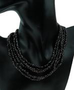 Granaat antieke ketting 14k gouden slot 5-strengs dames, Ophalen of Verzenden, Goud, Ketting, Met edelsteen