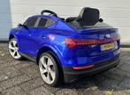 Audi E-tron 12v Metallic Blauw - RC - Leder zit - 4x4 NIEUW!, Ophalen of Verzenden, Nieuw, Overige typen