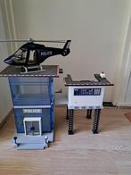 Playmobil politie bureauen helikopter, Gebruikt, Ophalen