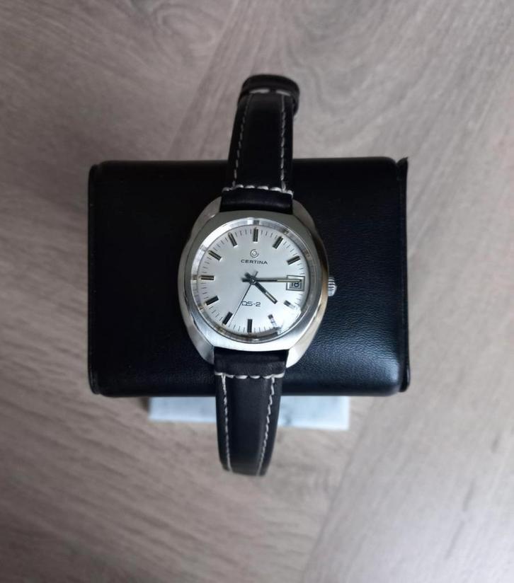 vintage horloge Certina DS-2 handopwinder met datum, Sieraden, Tassen en Uiterlijk, Horloges | Heren, Zo goed als nieuw, Overige merken