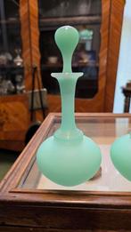 2 antieke groen opaline karaften, Ophalen of Verzenden