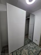 Mooie witte kledingkast met schuifdeuren en grote spiegel, Huis en Inrichting, Ophalen, Zo goed als nieuw, 50 tot 75 cm, 200 cm of meer
