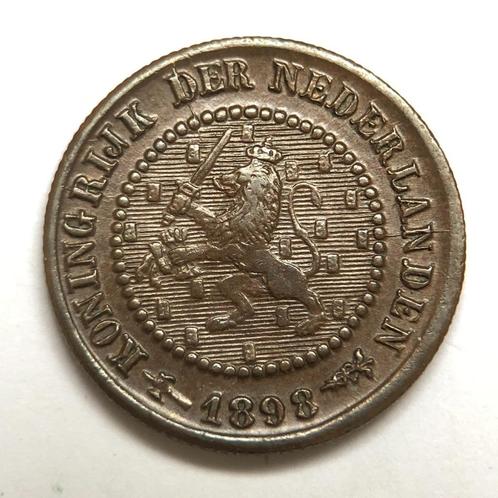 Halve cent 1898. Zfr/ Pr., Postzegels en Munten, Munten | Nederland, Losse munt, Overige waardes, Koningin Wilhelmina, Ophalen of Verzenden