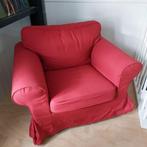 Ektorp fauteuil/stoel rood, Huis en Inrichting, Fauteuils, Ophalen, Gebruikt, 75 tot 100 cm, 100 tot 125 cm