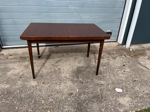 Eettafel vintage retro midcentury teak jaren 60 €125 schuif, Huis en Inrichting, Tafels | Eettafels, Gebruikt, 50 tot 100 cm, 100 tot 150 cm