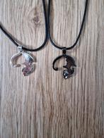 Set van Twee Unisex Kattenkettingen Yin Yang Roestvrij Staal, Ophalen, Zo goed als nieuw, Zilver, Overige materialen