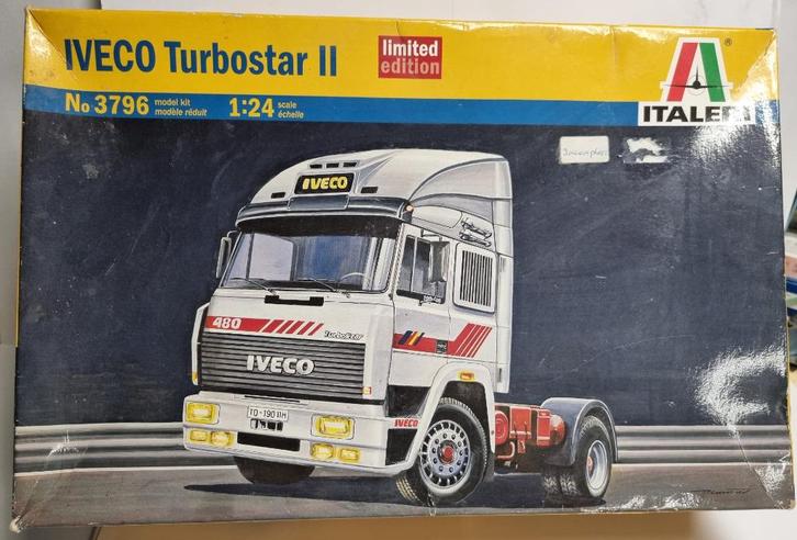 Bouwdoos Iveco Turbostar 2 - Italeri 3796 1:25 INCOMPLEET, Hobby en Vrije tijd, Modelbouw | Auto's en Voertuigen, Gebruikt, Truck