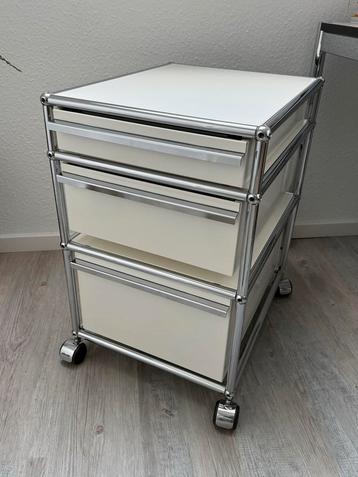 USM Haller Design Rolcontainer Kast - Wit - Bauhaus Design beschikbaar voor biedingen