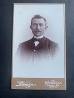 cdv carte de visite jongeman snor Cosman Amsterdam, Verzamelen, Verzenden, Voor 1940, Zo goed als nieuw, Foto