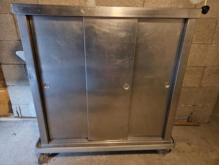 RVS Horeca Wagen / Serveerwagen, Huis en Inrichting, Keuken | Keukenelementen, Gebruikt, Minder dan 100 cm, Ophalen