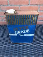 Oud FINA Super Grade blik. Olie 2 ltr. Motor oil., Ophalen of Verzenden, Gebruikt, Gebruiksvoorwerp