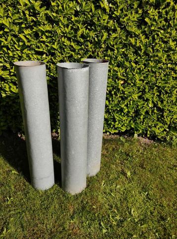Set van 3 grote zinken buizen  beschikbaar voor biedingen