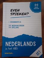 Even Spieken - Nederlands in het HBO (set), Boeken, Overige niveaus, Nederlands, Ophalen of Verzenden, Zo goed als nieuw