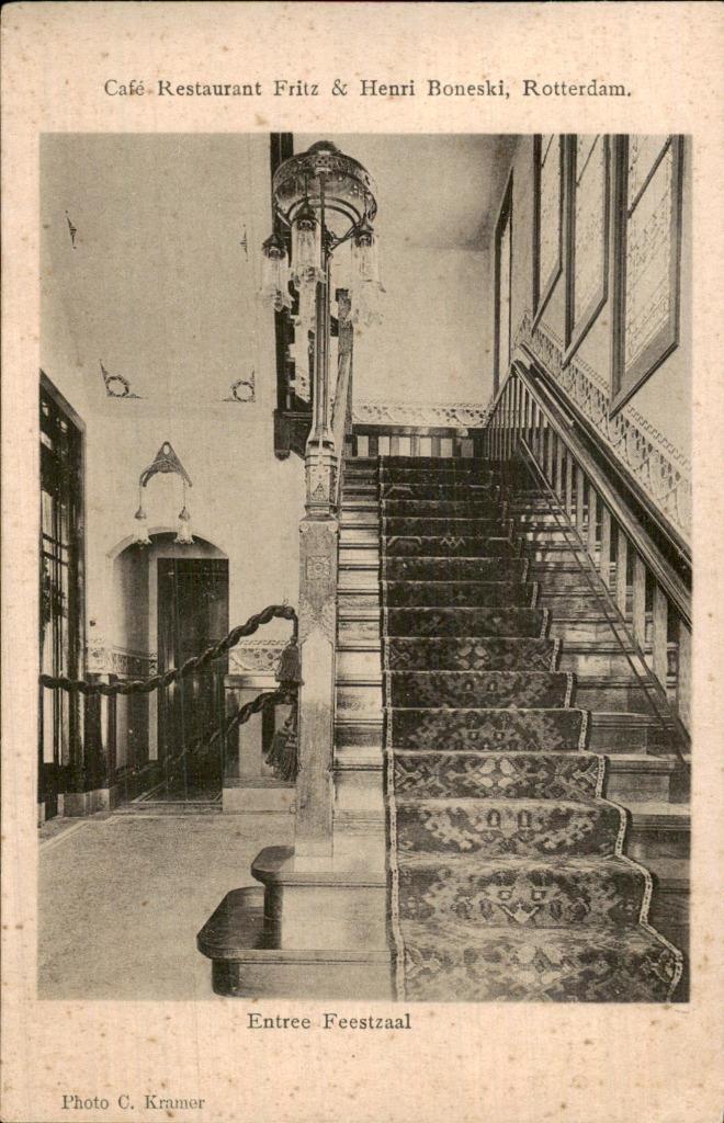 Rotterdam - Restaurant Fritz & Henri Boneski, Verzamelen, Ansichtkaarten | Nederland, Ongelopen, Zuid-Holland, Voor 1920, Ophalen of Verzenden