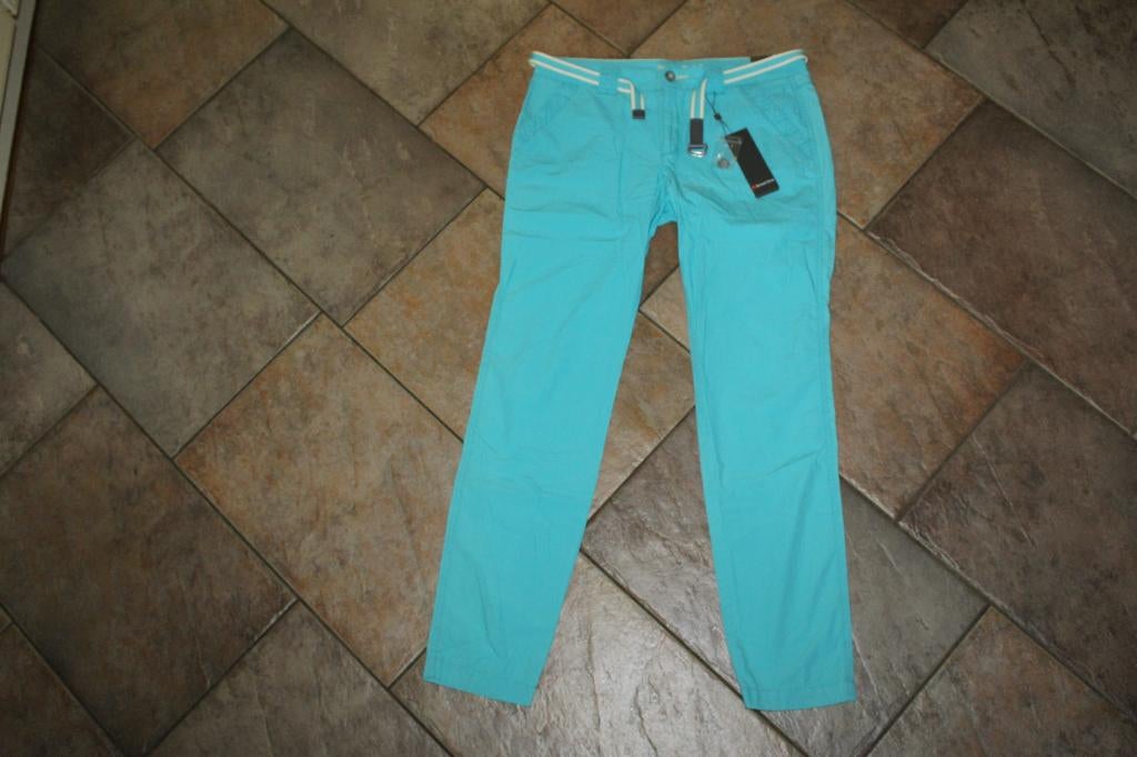Street One Lotta blauwe broek met riem mt 38/32 KOOPJE, Maat 38/40 (M), Blauw, ., Street One