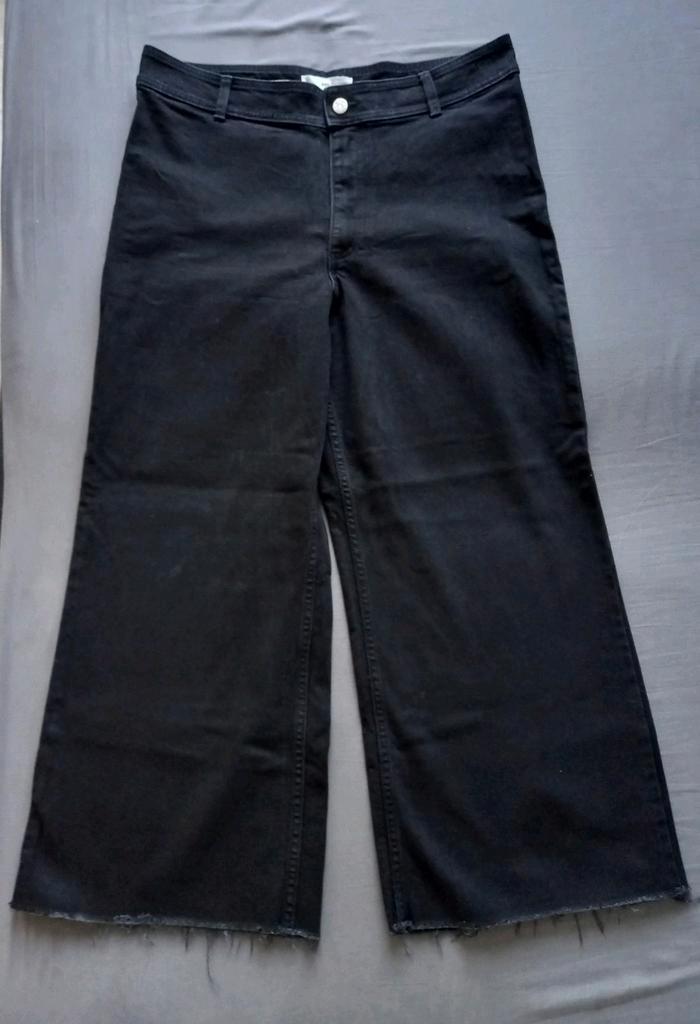 MANGO wide leg - Catherine (44), Kleding | Dames, Spijkerbroeken en Jeans, Zo goed als nieuw, W33 - W36 (confectie 42/44), Zwart