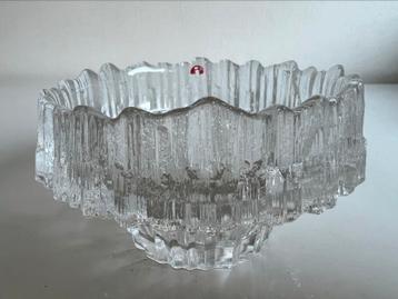 Vintage Iittala Stellaria Schaal Tapio Wirkkala Iced Glass beschikbaar voor biedingen