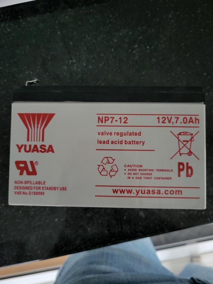 Yuasa Accu NP7-12 12V 7.0Ah, Auto-onderdelen, Accu's en Toebehoren, Universele onderdelen, Gebruikt, Ophalen of Verzenden